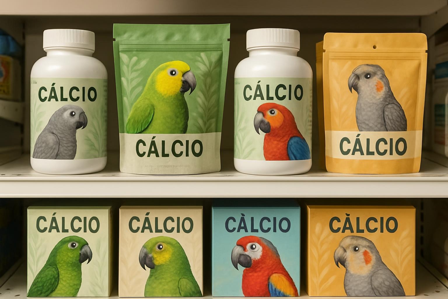 cálcio para psitacídeos