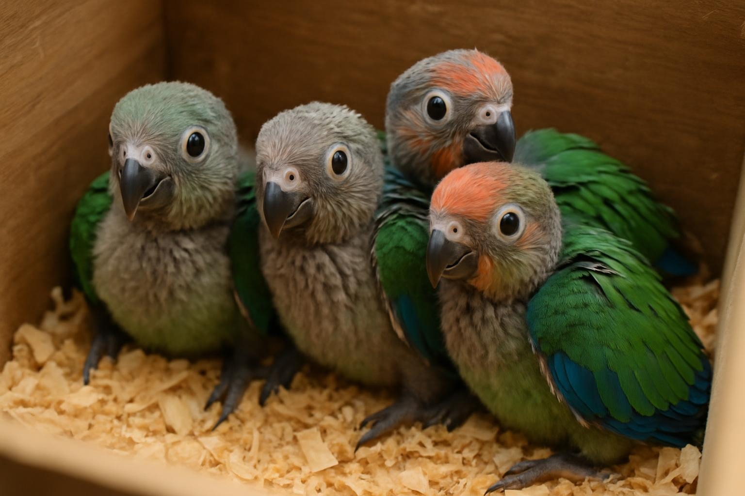 filhotes de ring neck