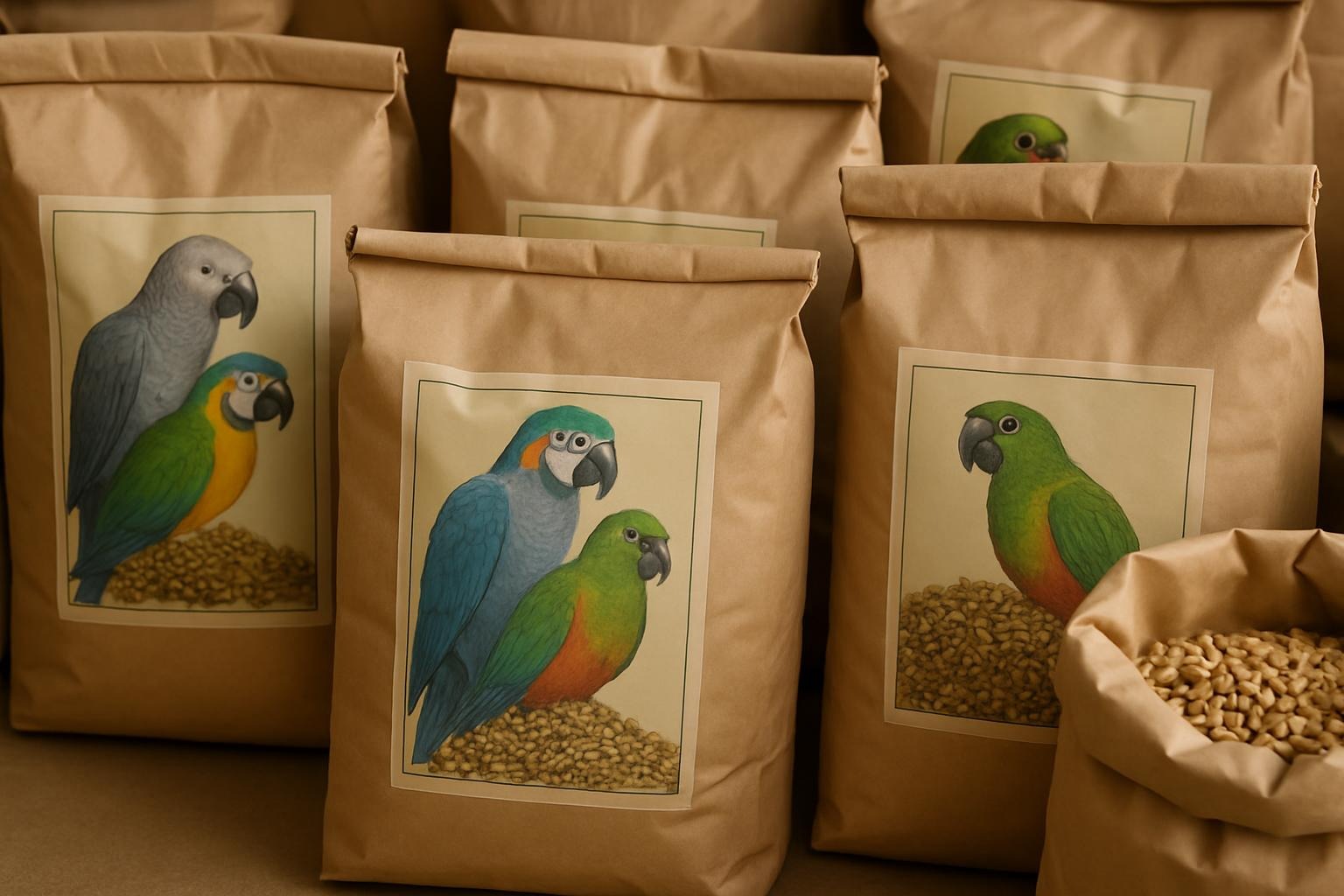 ração para psitacídeos